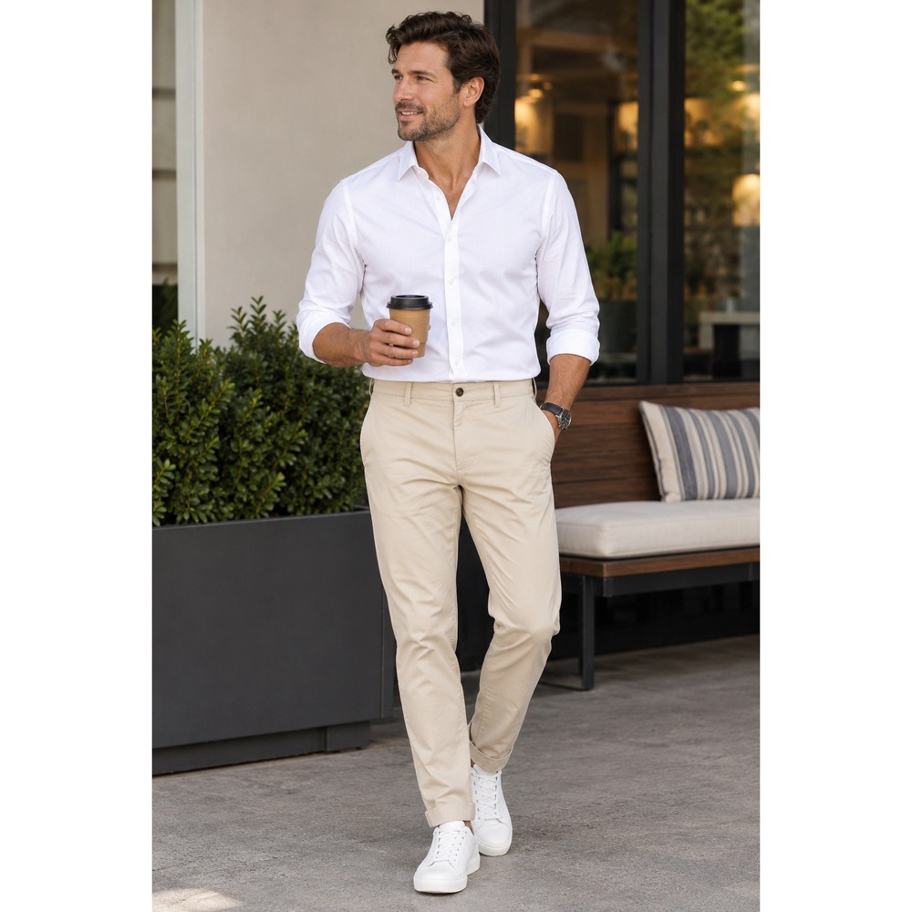 Brooks Brothers Advantage Chino Slim Fit Beige Khaki Pants W34 L30